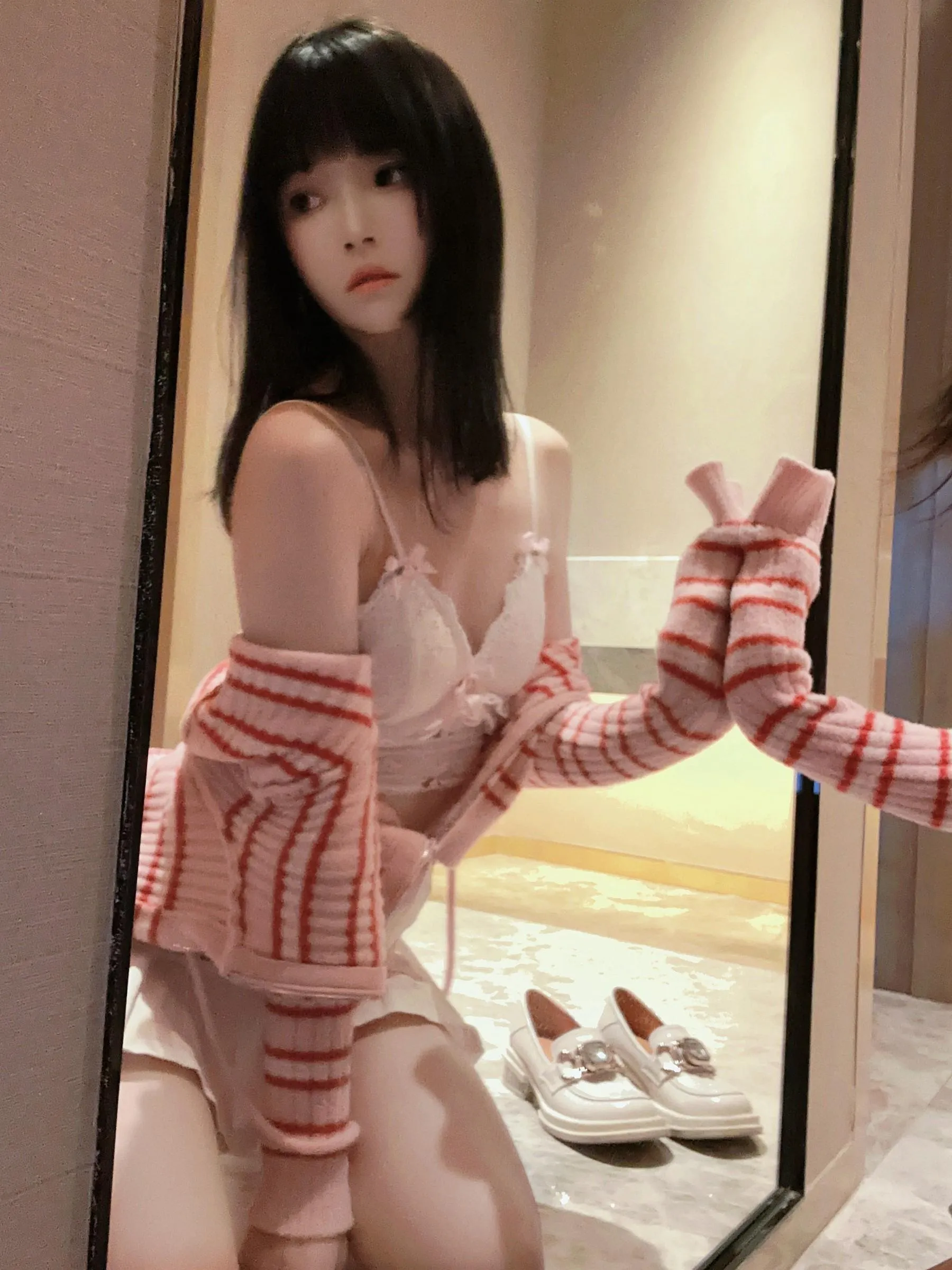 桜桃喵 – NO.166 条纹毛衣 [22P]插图9